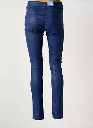 Pantalon slim tissage enduit taille normale bleu SALSA femme