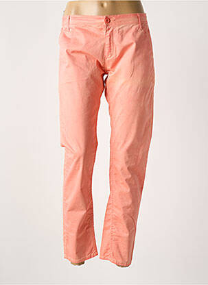 Pantalon chino tissage popeline taille normale orange LE TEMPS DES CERISES femme
