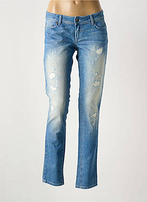 Jeans coupe slim effet usé délavé taille normale bleu SALSA femme