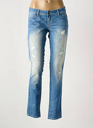 Jeans coupe slim effet usé délavé taille normale bleu SALSA femme