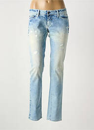 Jeans coupe slim effet usé délavé taille normale bleu SALSA femme