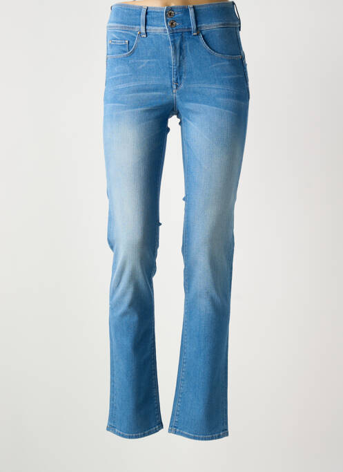 Jeans coupe droite stretch taille normale bleu SALSA femme