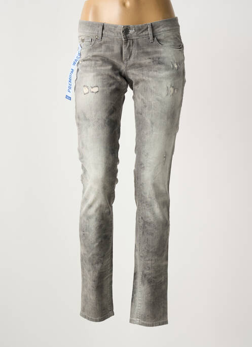 Jeans coupe slim stretch taille normale gris SALSA femme