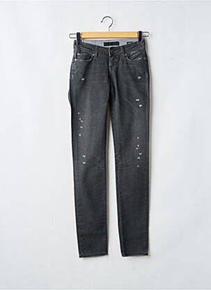 Jeans coupe slim effet usé délavé taille basse gris SALSA femme