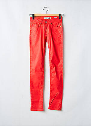 Pantalon slim tissage enduit taille normale orange CHEFDEVILLE femme