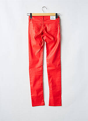 Pantalon slim tissage enduit taille normale orange CHEFDEVILLE femme