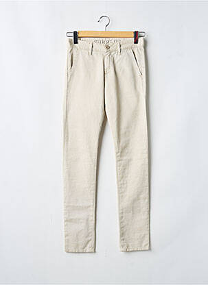 Pantalon chino tissage popeline taille normale beige LE TEMPS DES CERISES femme