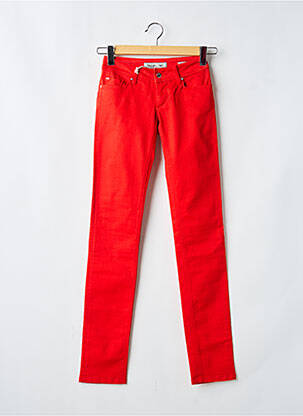 Jeans coupe slim stretch taille basse rouge SALSA femme