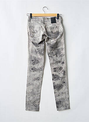 Jeans coupe slim effet usé délavé taille basse gris SALSA femme