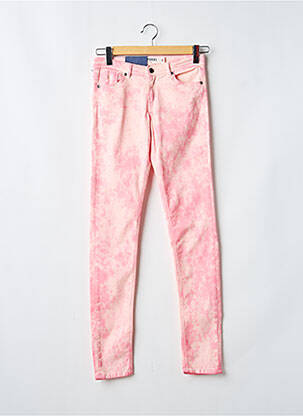 Pantalon slim tissage popeline taille ajustable rose KAPORAL fille