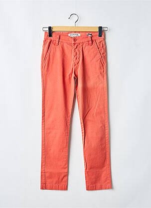 Pantalon chino tissage popeline taille ajustable orange KAPORAL garcon