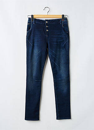 Jeans coupe slim stretch taille ajustable bleu KAPORAL fille