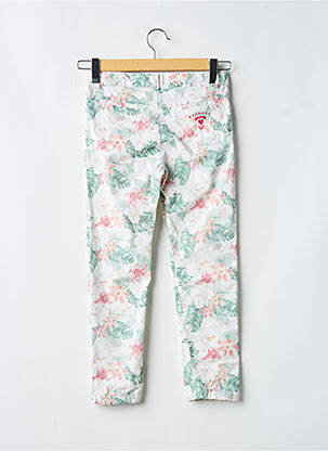 Pantalon slim tissage popeline taille ajustable vert KAPORAL fille