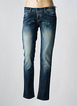 Jeans coupe slim effet usé délavé taille basse bleu SALSA femme