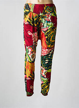 Pantalon slim taille élastique taille normale rouge DESIGUAL femme
