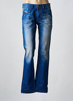 Jeans coupe droite effet usé délavé taille normale bleu DIESEL femme