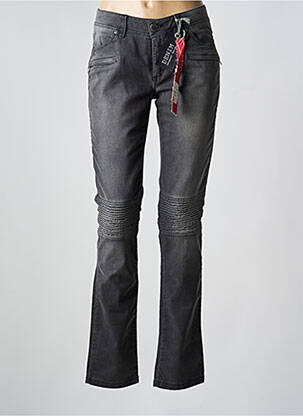 Jeans coupe slim gris I.CODE (By IKKS) femme
