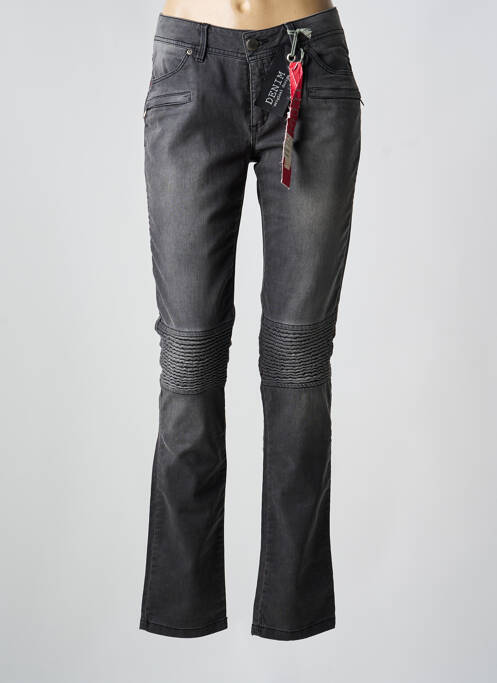 Jeans coupe slim gris I.CODE (By IKKS) femme