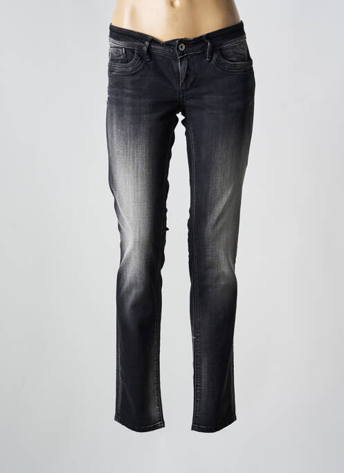 Jeans coupe slim effet usé délavé taille basse noir SALSA femme
