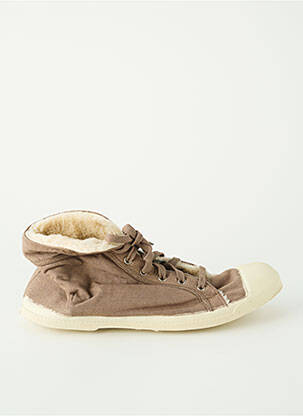 Baskets fourrée bout rond marron BENSIMON homme