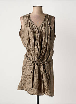 Robe mi-longue sans manche sans manche vert SANDWICH femme