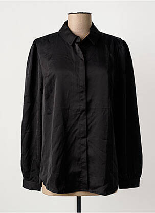 Chemisier coupe droite manches longues noir VILA femme