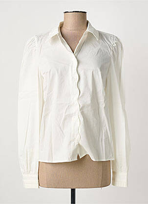 Chemisier coupe cintrée manches longues beige VILA femme