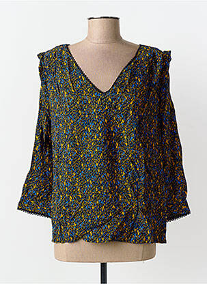 Top imprimé fantaisie manches longues noir VILA femme