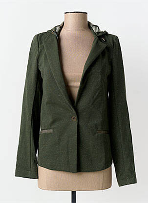 Veste casual col tailleur vert ONE STEP femme
