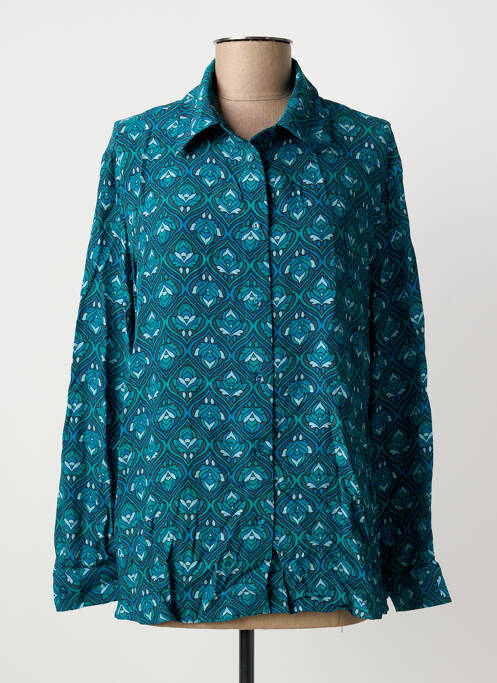 Chemisier imprimé fleurs manches longues vert LA FEE MARABOUTEE femme