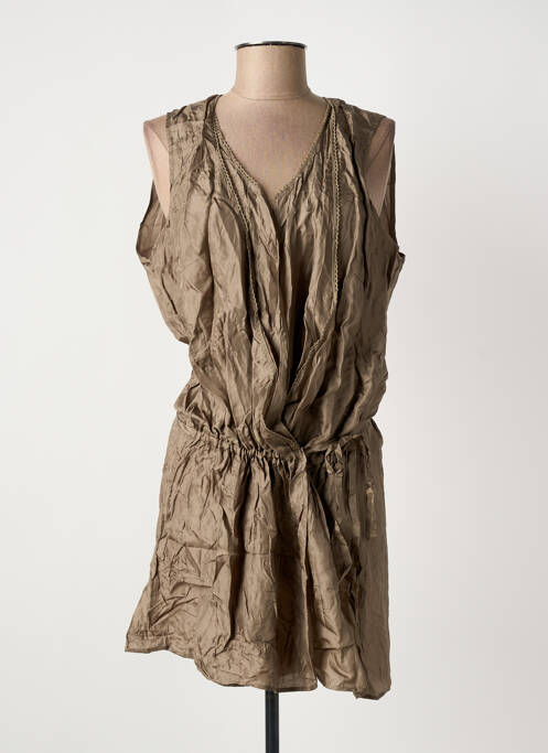 Robe mi-longue vert SANDWICH femme