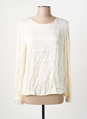 Top coupe cintrée manches longues beige PAKO LITTO femme