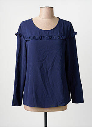 Top coupe cintrée manches longues bleu SUD EXPRESS femme