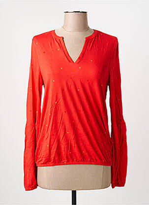 Top tissage jersey manches longues rouge SANDWICH femme