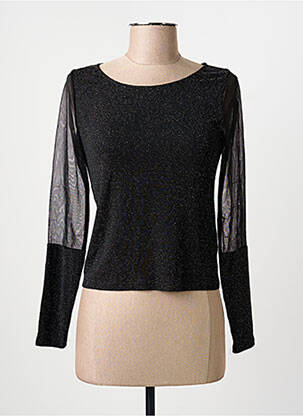 Top stretch manches longues noir MOLLY BRACKEN femme
