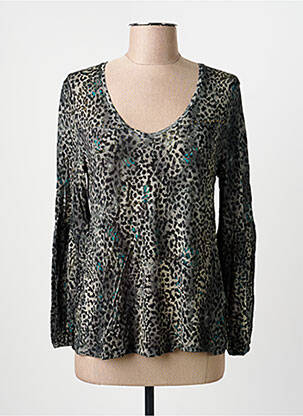 Top tissage jersey manches longues noir ONE STEP femme
