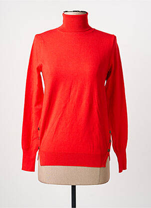 Pull col roulé stretch manches longues rouge ONE STEP femme