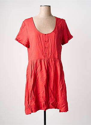 Robe mi-longue manches courtes manches courtes rouge I.CODE (By IKKS) femme