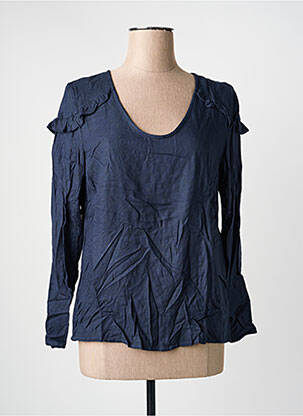 Top coupe cintrée manches longues bleu I.CODE (By IKKS) femme