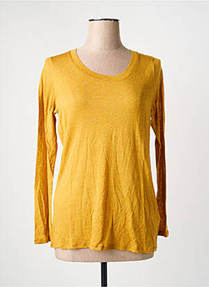 Top stretch manches longues jaune SUD EXPRESS femme