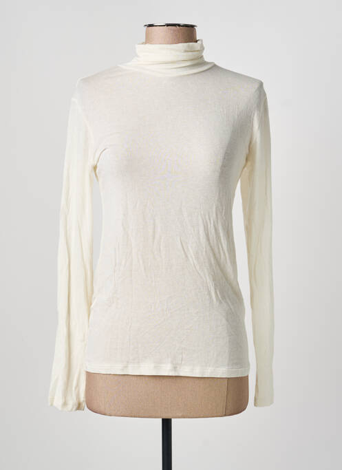 Pull col roulé beige PAKO LITTO femme