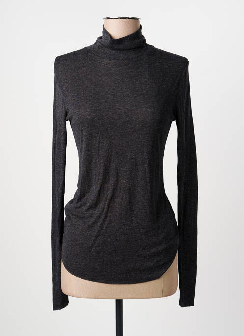 Pull col roulé tissage chiné manches longues gris MOLLY BRACKEN femme