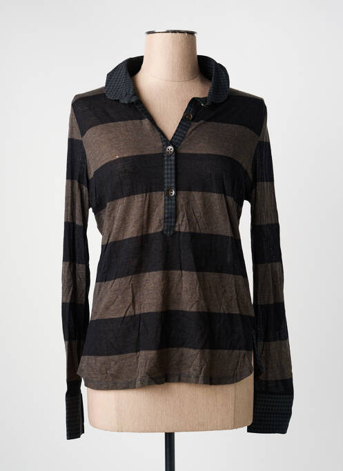 Polo noir ONE STEP femme