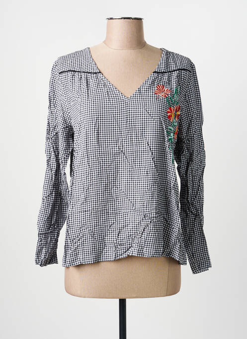 Top coupe cintrée manches longues noir ONE STEP femme