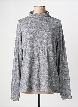 Pull stretch manches longues gris TIMEZONE femme