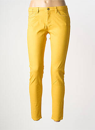 Jeans coupe slim stretch taille normale jaune ONE STEP femme
