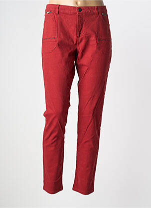 Jeans coupe slim stretch taille normale rouge ONE STEP femme