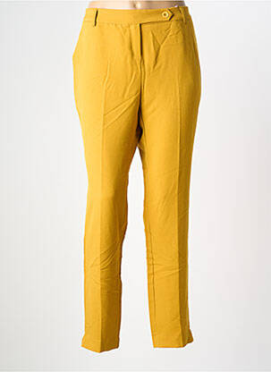 Pantalon chino jaune LA FEE MARABOUTEE femme