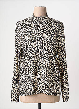 T-shirt noir POISSONS BLANCS femme