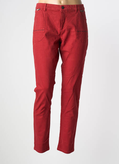 Jeans coupe slim rouge ONE STEP femme